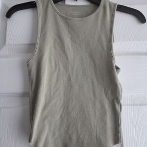 American Eagle Outfitters Ribbed Tank Top in Sage
